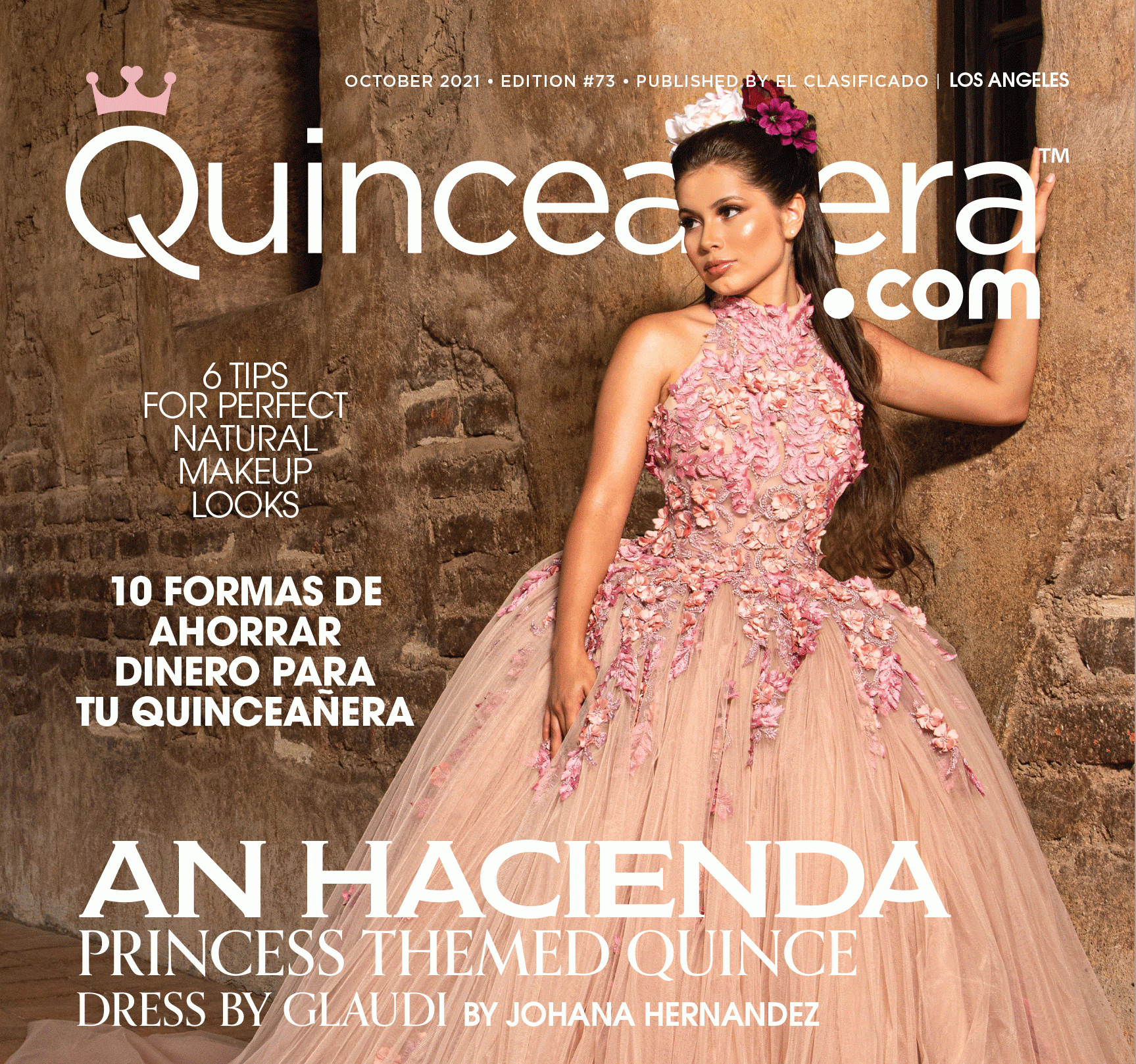 GLAUDI in the Cover of Fall issue 2021 Quinceanera.com! Stunning designs for the perfect #glaudiprincess