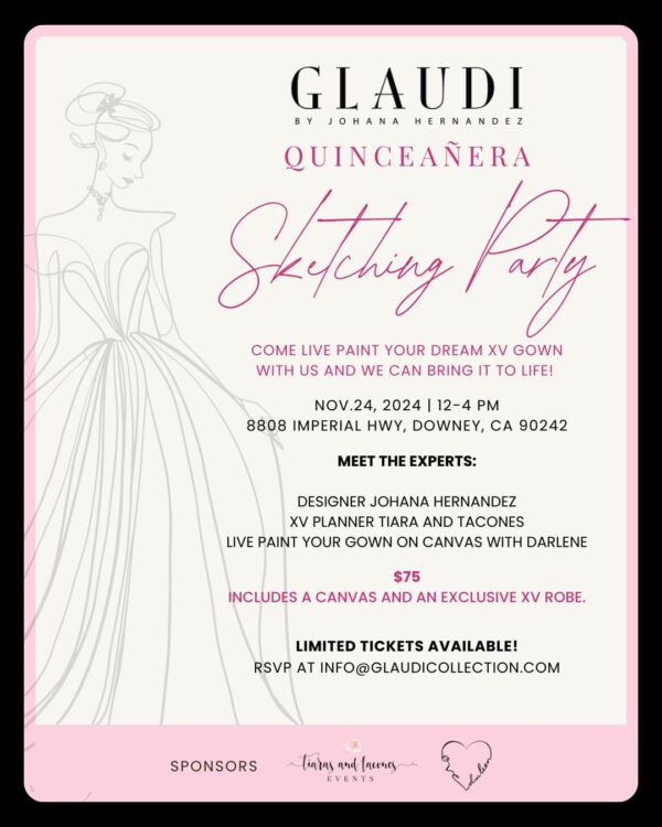 Quince Sketching Party Ticket Flyer