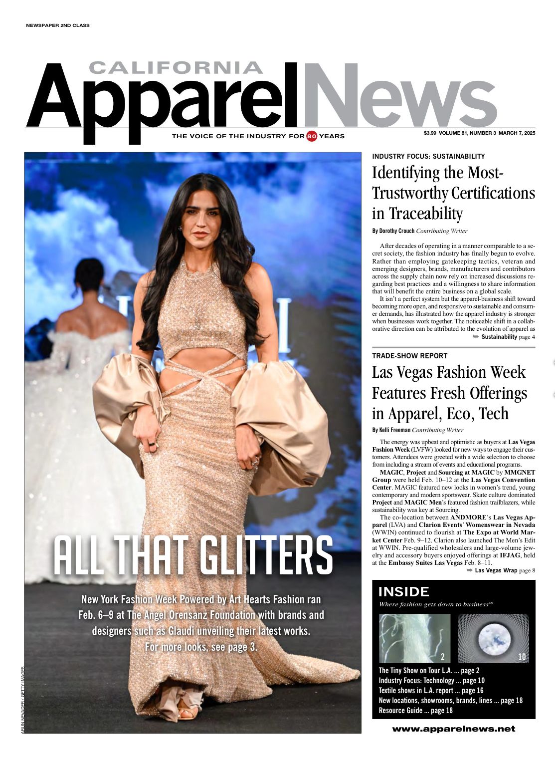 GLAUDI Graces the Cover of LA Apparel News with Bárbara de Regil